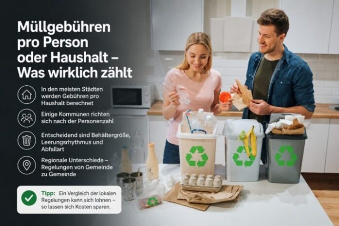 müllgebühren pro person oder haushalt - westmont group blog - A couple is sorting recyclable waste at home